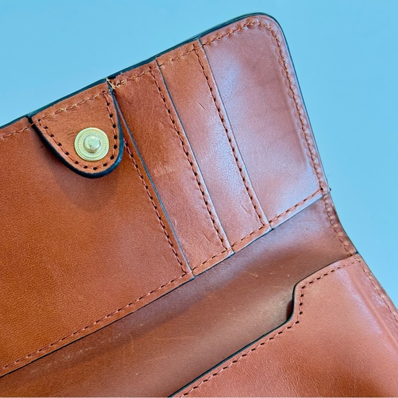 Vintage Dooney And Bourke Pink Pebbled Leather Wallet Cards Brown Small - Picture 5 of 13